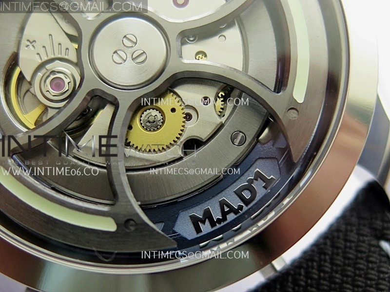 MB&F M.A.D.1.Blue SS K11F 1:1 Best Edition on Black Leather Strap Miyota 821A